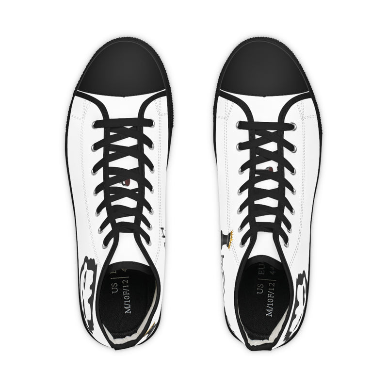 Graphic High Top Sneakers - Stylish Urban Footwear with Bold Design THE PRESENTATION