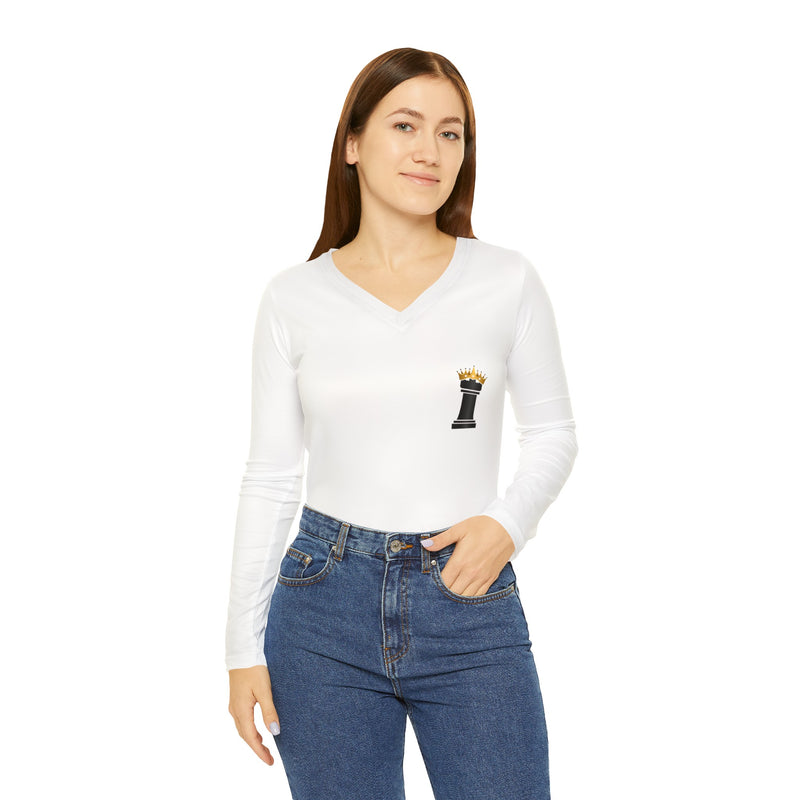 Women's Long Sleeve V-neck Shirt (AOP)